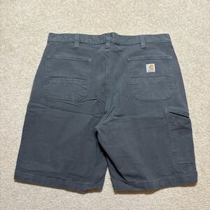 Carhartt Cargo Shorts Mens 38 Gray Relaxed Fit Stretch Canvas Workwear 102514